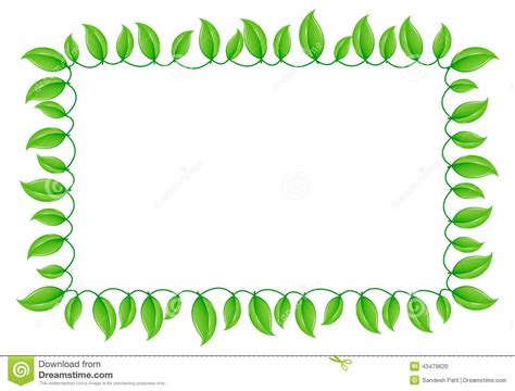 Green Leaf Border Stock Vector Illustration Of Border