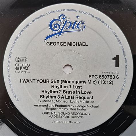 George Michael I Want Your Sex Vinyl Shopcz