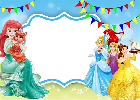 Disney Princess Templates For Invitations