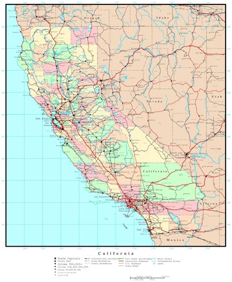 Map Of Northern California Counties And Cities Printable Maps