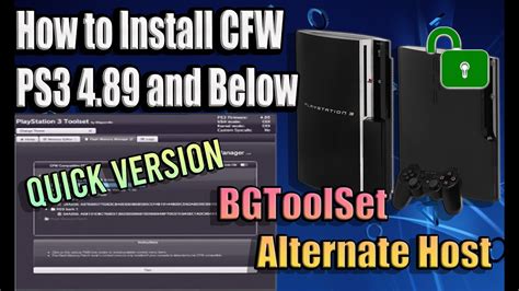 How To Install Cfw On Ps3 489 And Below Using Bgtoolset Alternate Host