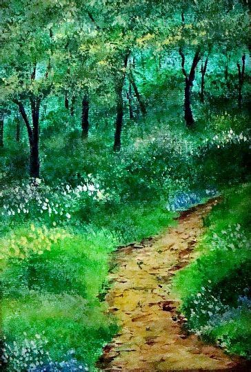 Path Watercolor And Acrylic In Landscape Paintings Landscape