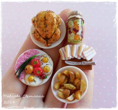 A Set Of Miniature Food Etsy Miniature Food Tiny Food Miniature