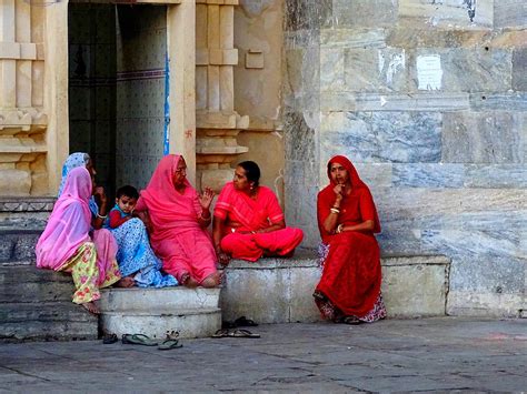 Colorful Rajasthani Women In Udaipur Temple India Photograph By Sue