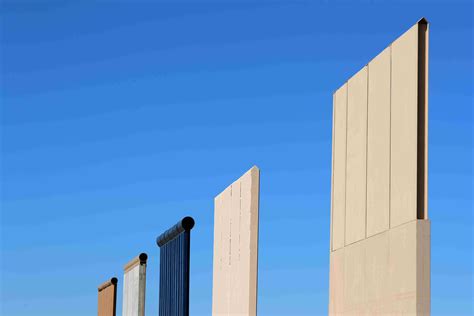 Us Mexico Border Wall Prototypes A First Small Step On Trump Campaign