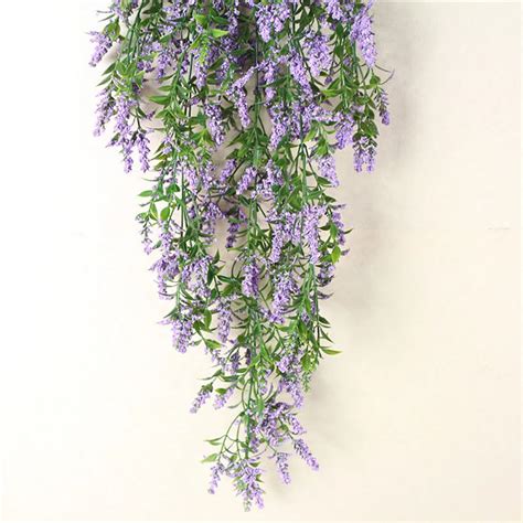 Fake Garden Hanging Flowers Artificial Violet Silk Flowers Simulation