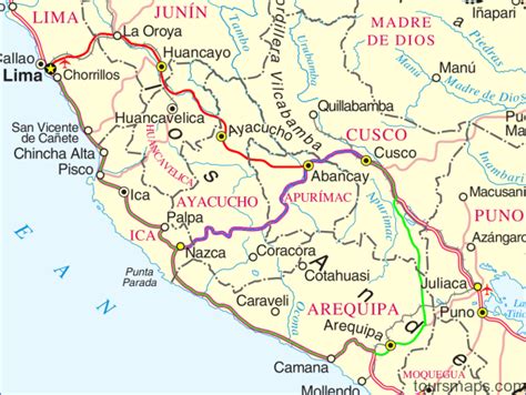 Map Of Cusco Peru