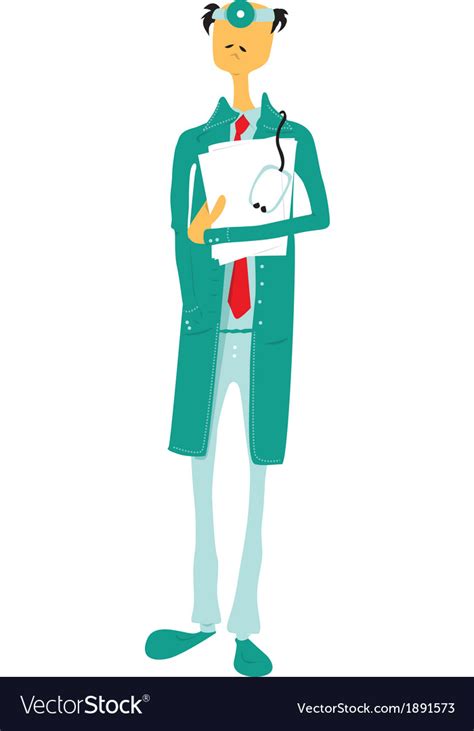 Doctor Thinking Royalty Free Vector Image Vectorstock
