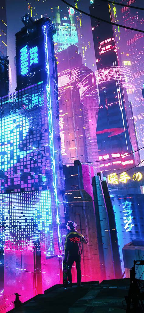 1125x2436 Colorful Neon City 4k Iphone Xsiphone 10iphone X Hd 4k