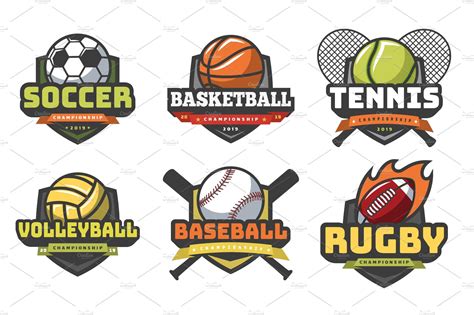 Sports Balls Logos Sport Logo Ball ~ Illustrations ~ Creative Market