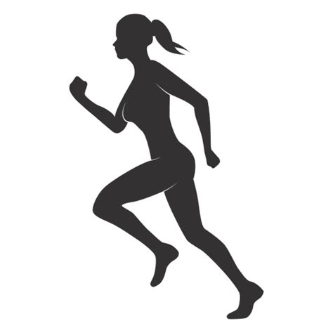 Fitness Woman Silhouette Run Transparent Png Svg Vector File Images