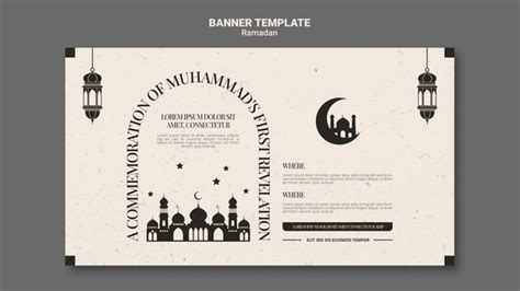 Free Psd Beautiful Ramadan Horizontal Banner Template