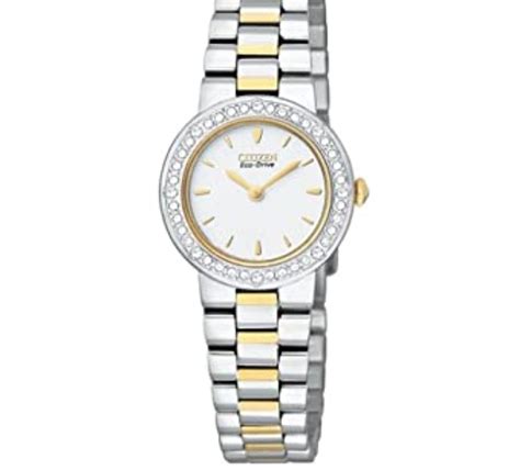 citizen women s ew9824 53a eco drive silhouette crystal two tone watch eco drive two tone