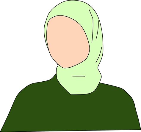 Hijab Mujer Musulmán Musulmana Que Gráficos Vectoriales Gratis En