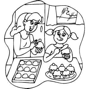 Our printable sheets for coloring in are ideal to brighten your family's day. Baking Yummy Cupcakes Coloring Page