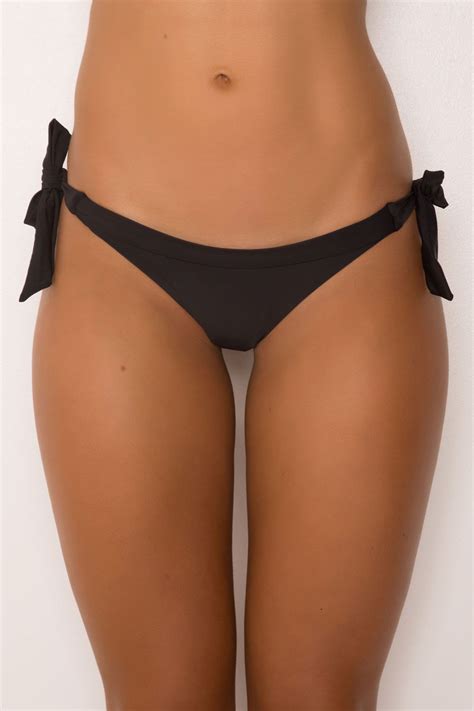Sheridyn Swimwear Low Waist Brazilian Scrunch Ruching Tie Side Bikini Bottom