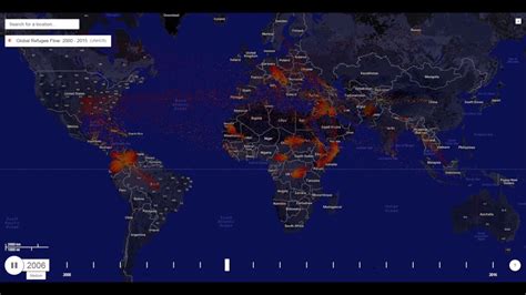 Global Refugee Crisis Map Youtube