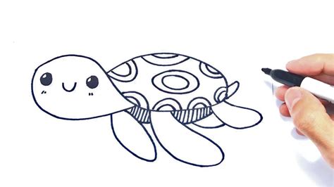 Cómo dibujar una Tortuga Kawaii Paso a Paso y fácil YouTube