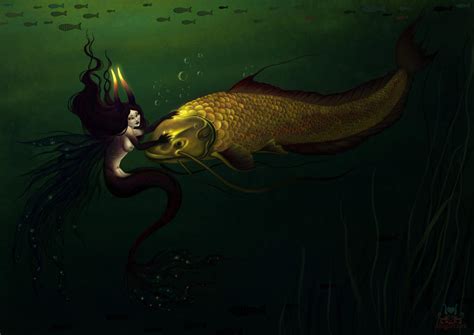 Black Mermaid And Catfish By Abigoronelove On Deviantart