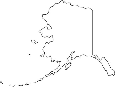 Alaska Map Outline Full Page Printable