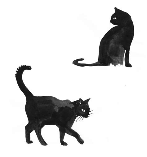 This tattoo on thigh back looking awesome. halloween black cat drawing | Black cat drawing, Black cat ...