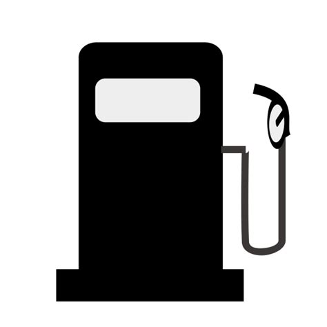 Black And White Illustration Of Petrol Station Icon Free Svg