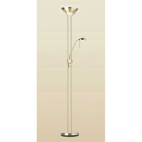Rome Floor Lamp Satin Brass Contemporary Lighting Floor Lamps
