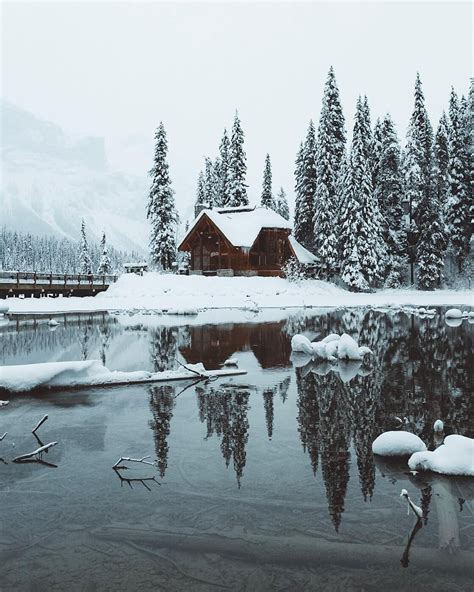 Pin By Brad Jensen On Cabins Emerald Lake Winter Pictures Lake