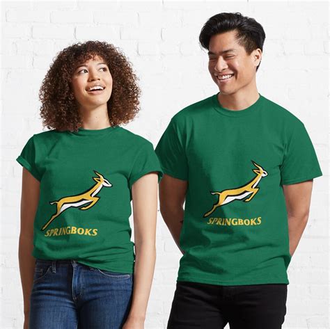 Springbok T Shirt For Sale By Sirrahnais Redbubble South Africa T