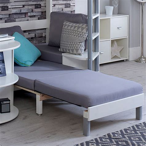 Stompa Noah 4 High Sleeper With Sofa Bed Pull Out Desk Shelf And Cube