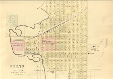 Saline County Cherry County And Crete Nebraska 1885 Map Back Of