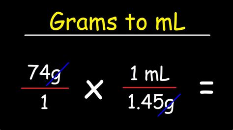 The first tool converts from cups to grams and the other way around. How To Convert Grams to Milliliters - g to mL - YouTube