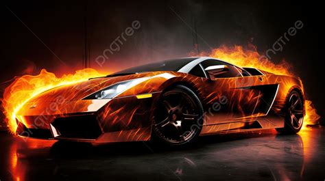 Fond Lamborghini Super Voiture En Feu Fonds Décran Hd Fond Image De