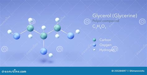 Glycerol Glycerin Polyol Compound Molecular Structures 3d Model