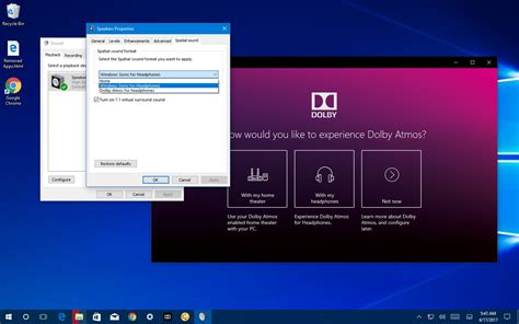 What does spatial sound mean? How to set up spatial sound with Dolby Atmos on Windows 10 ...
