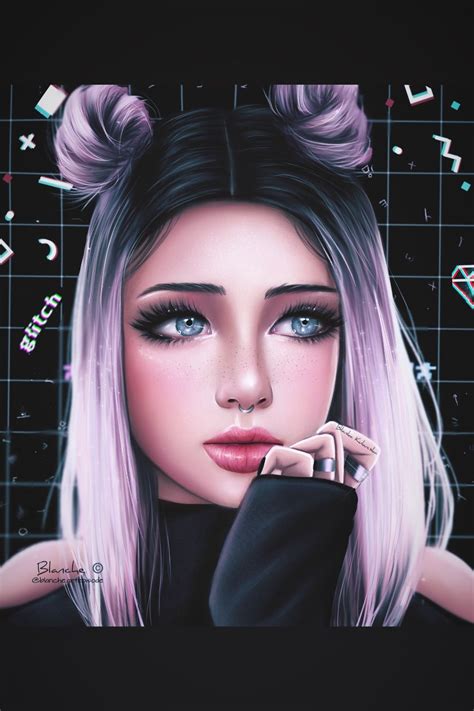 Artist On Instagram Blancheartepisode Digital Art Girl Beautiful
