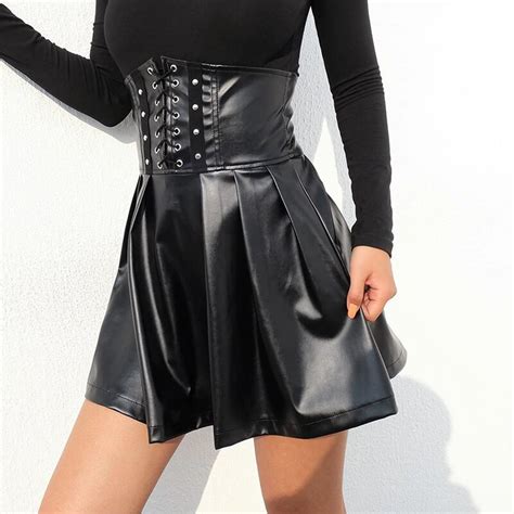 Gothic Skirt Black Mini Skirt For Women Goth Skirt High Waist Etsy