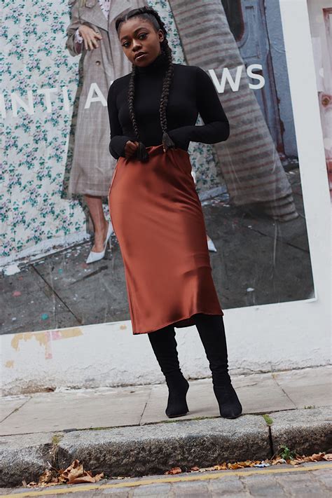 Five Ways To Style A Midi Satin Skirt Mirror Me London Fashion