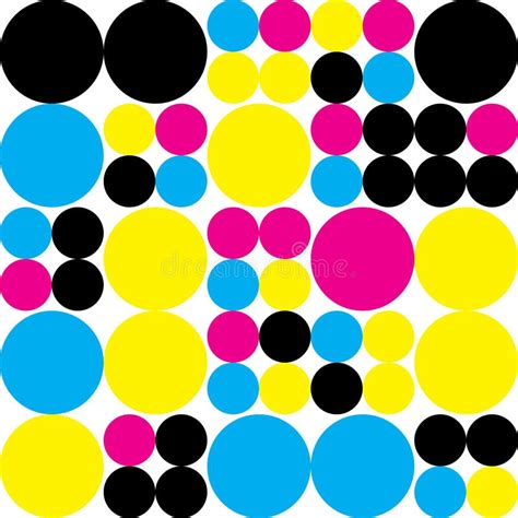 Abstract Dotted Cmyk Background Pattern Stock Illustration