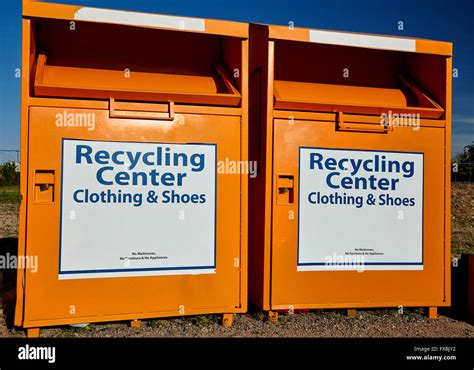 Recycling Center Collection Bins For Clothing Disposal Industry And