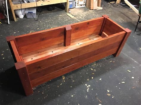 Built A Large Planter Box Out Of Redwood Quickcrafter Large