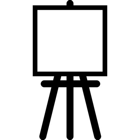 Painter Easel With Square Canvas Free Art Icons