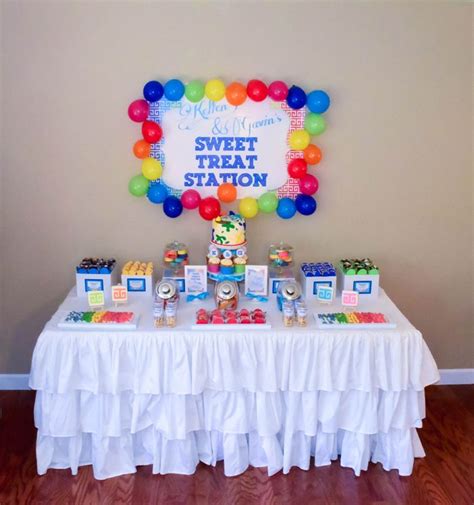 Greek Key Feature Rainbow Art Themed Birthday Birthday Party
