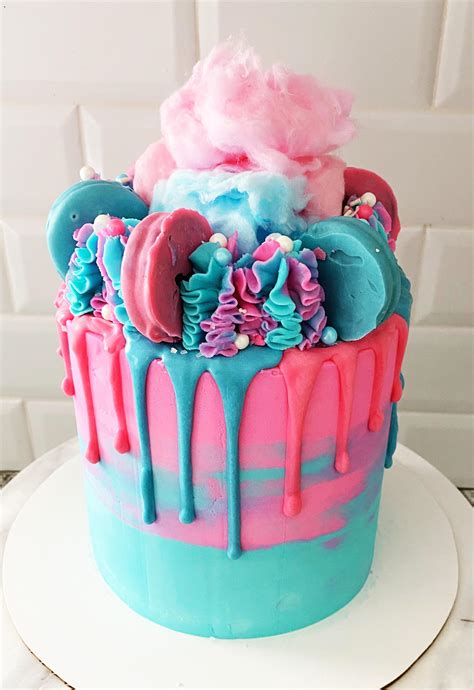 Made This Cake For My Niecess Bday I Was Going For “cotton Candy