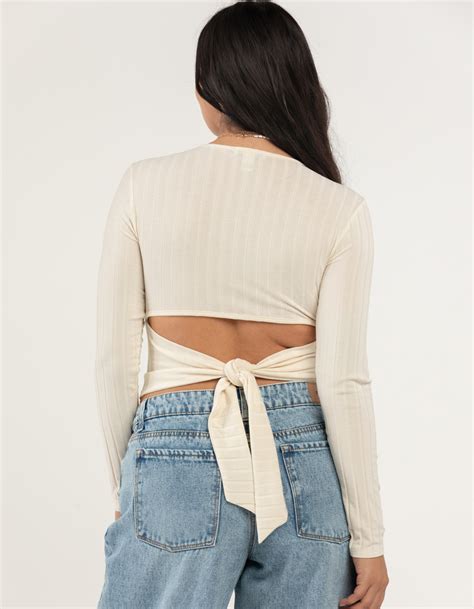 Rsq Open Tie Back Womens Top Ivory Tillys
