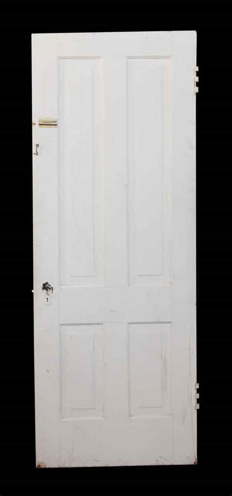 White Painted Wooden Four Panel Door Olde Good Things