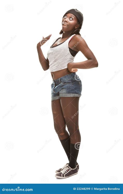 Young African Woman Dancing Hip Hop Stock Image Image Of Color Cool
