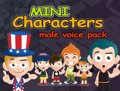 Mini Characters Male Voice Pack Voices Sound Fx Unity Asset Store