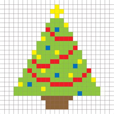 Crochet Christmas Tree Pixel Square Repeat Crafter Me