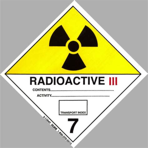 4 Radioactive Iii Decal Dot Transportation Hazard Sticker Warning
